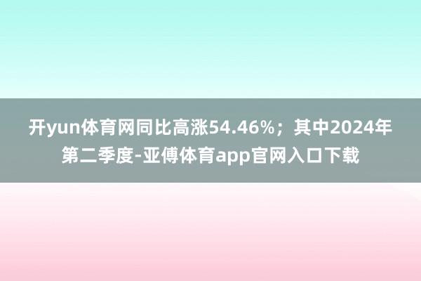 开yun体育网同比高涨54.46%；其中2024年第二季度-亚傅体育app官网入口下载