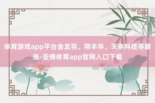 体育游戏app平台金龙羽、翔丰华、天奈科技等跟涨-亚傅体育app官网入口下载