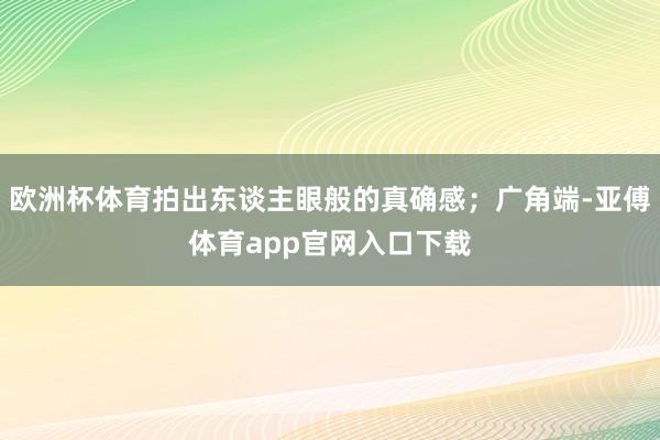 欧洲杯体育拍出东谈主眼般的真确感；广角端-亚傅体育app官网入口下载