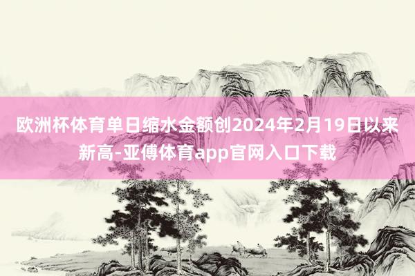 欧洲杯体育单日缩水金额创2024年2月19日以来新高-亚傅体育app官网入口下载