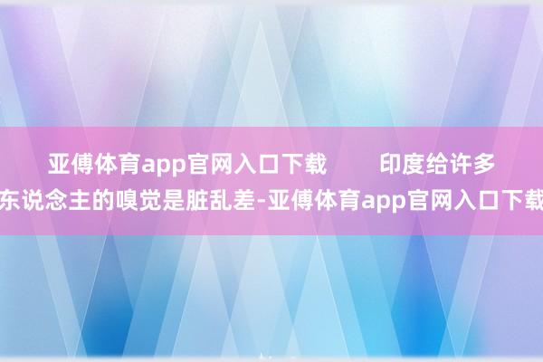 亚傅体育app官网入口下载        印度给许多东说念主的嗅觉是脏乱差-亚傅体育app官网入口下载